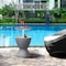 Serenelife Cool Bar Outdoor Patio Furniture and Hot Tub Side Table with 7.5 Gallon Beer and Wine Cooler (Black) SLBUB795 - alternate 2